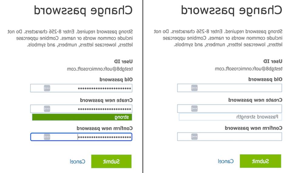 myURHR change password fields; user ID, old password, create new password, 和 confirm new password 